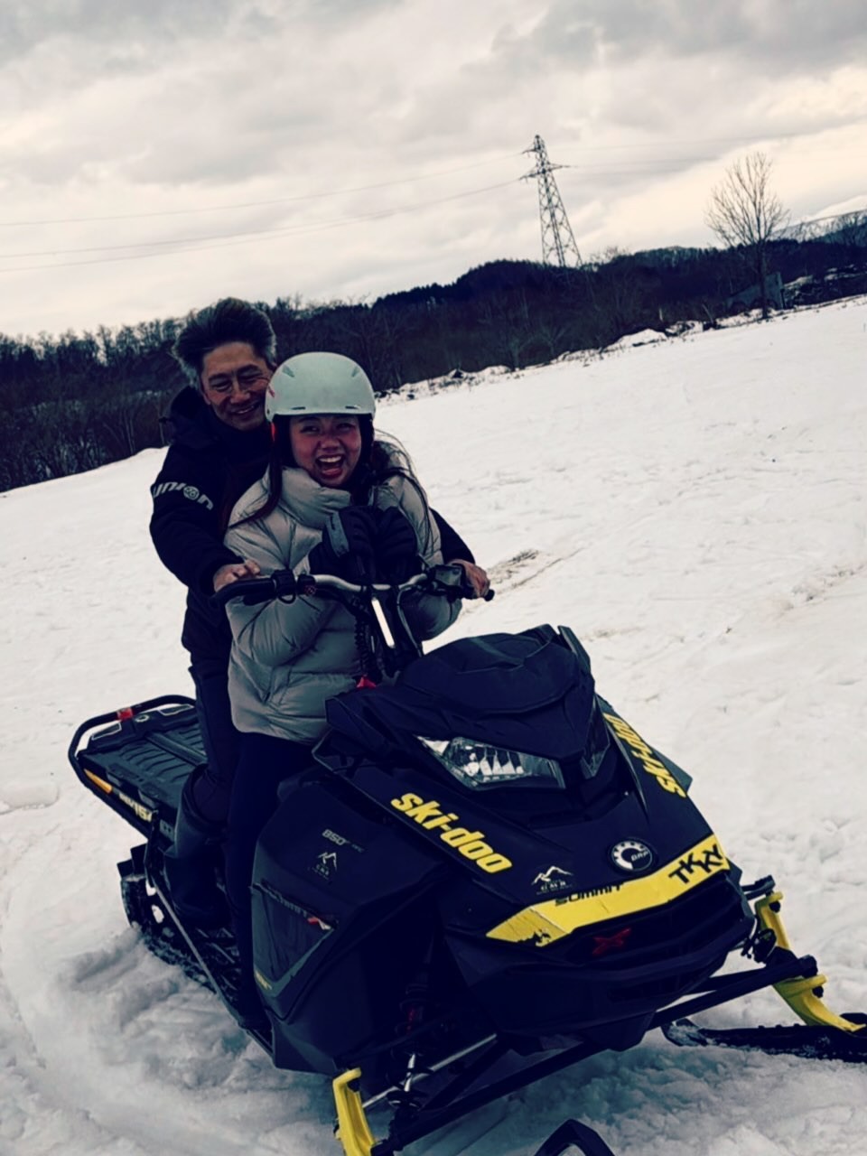 A guest riding two-up with the guide