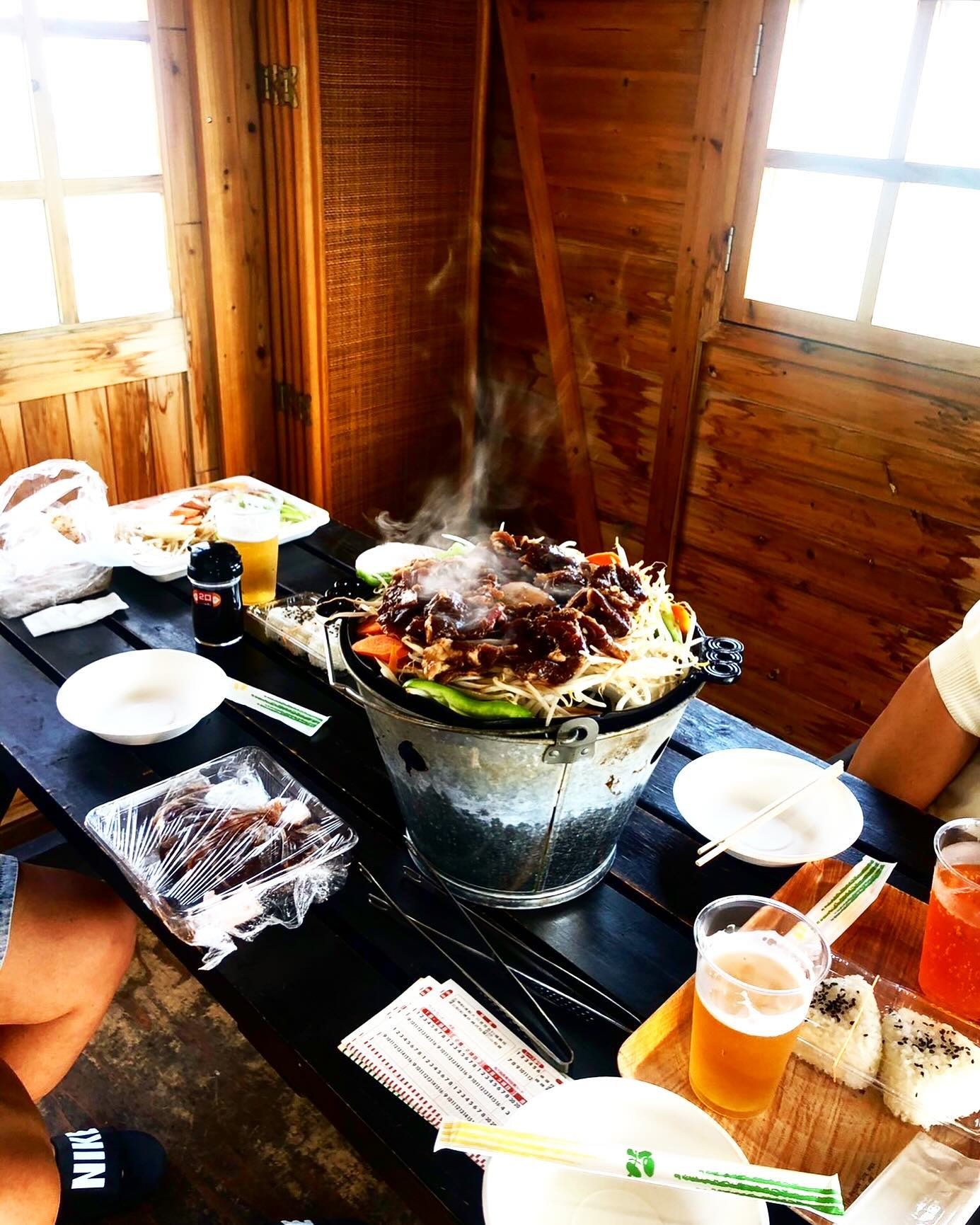 Jingisukan (Hokkaido-style grilled lamb) at the BBQ house